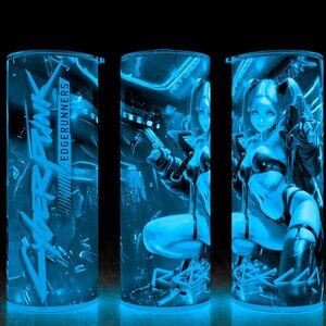 Glow in the Dark Cyberpunk Edgerunners Rebecca Cup Mug Tumbler 20oz
